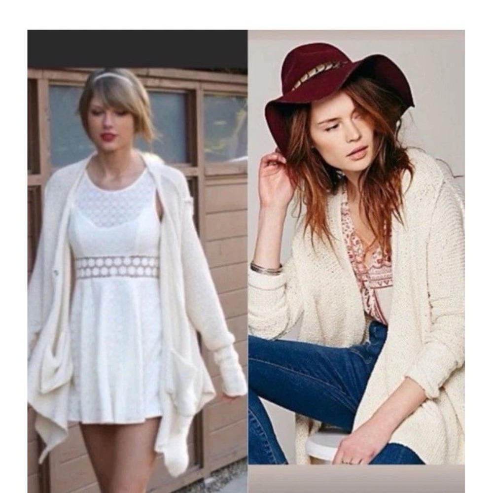 ASO Taylor Swift Free People Baja‎ Circle Back Cardigan Cream S